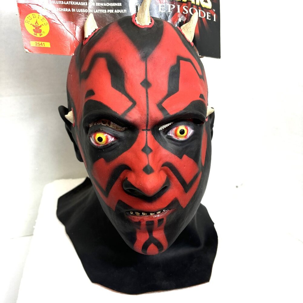 Darth Maul Latex Mask Official Star Wars episode 1 Rubie’s #2541 NWT NOS